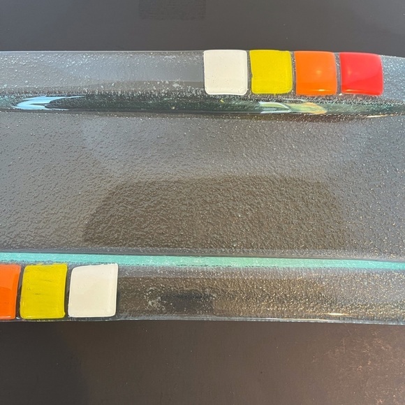 Retro Multi Color Glass Arched Serving Platter - Picture 3 of 14